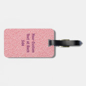 Roze kat met Violin Bagagelabel (Achterkant horizontaal)