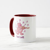 Roze kat met Violin Mok (Voorkant links)