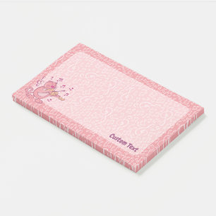 Roze kat met Violin Post-it Notes