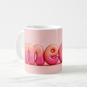 Roze Kat Miauw Mok. Koffiemok