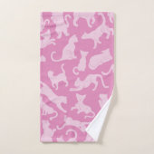 Roze kat patroon bad handdoek (Handdoek)