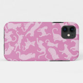 Roze kat patroon Case-Mate iPhone case (Achterkant (horizontaal))