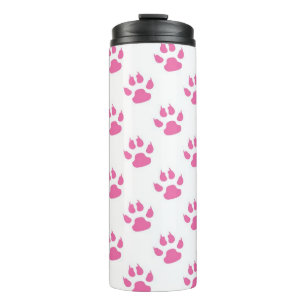 Roze kat pokken patroon thermosbeker