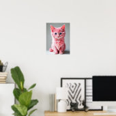 Roze kat poster (Thuiskantoor)