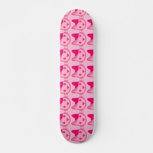 Roze kat skateboard (Voorkant)