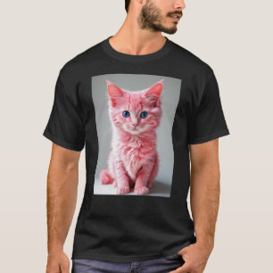 Roze kat t-shirt