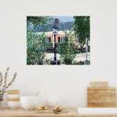 Roze katoen bij plaatsing poster (Keuken)