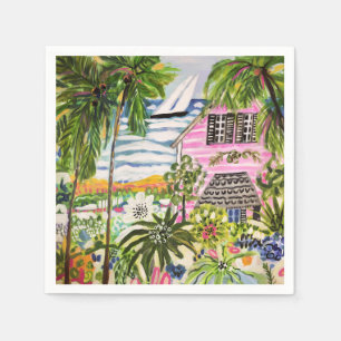 Roze katoen van de bay I Servet