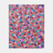 Roze katoenen Snoep Fleece Deken (Voorkant)