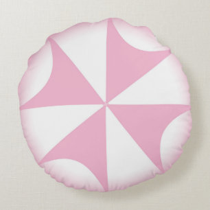Roze katoenen Snoep Kruis draad Rond Kussen