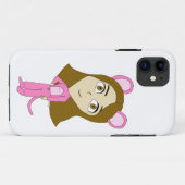 roze katster Case-Mate iPhone case (Achterkant (horizontaal))