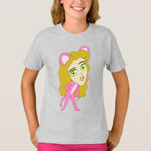 roze katster t-shirt