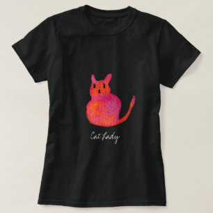 Roze kattebiefachtig schattig kat t-shirt