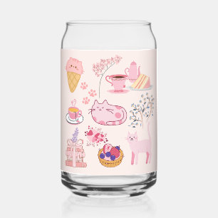 Roze katten Gezelligheid Blikvorm Glas