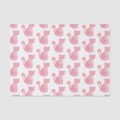 Roze katten Verjaardag Tissuepapier (Voorkant)