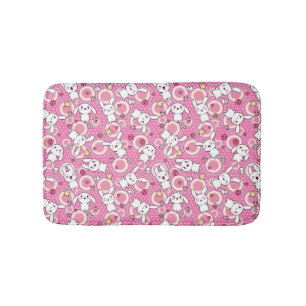 roze kawaï - patroon badmat