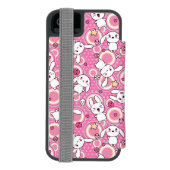 roze kawaï - patroon incipio iPhone portemonnee hoesje (Agenda Achterkant)