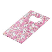 roze kawaï - patroon kredietkaart flessenopener (Achterkant Gekanteld)