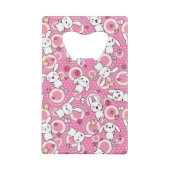 roze kawaï - patroon kredietkaart flessenopener (Achterkant)