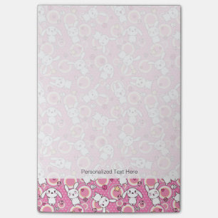 roze kawaï - patroon post-it® notes