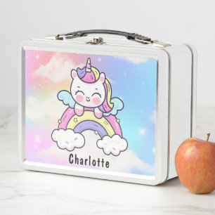 Roze Kawaii Eenhoorn Kat Holografische Regenboog