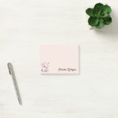 Roze Kawaii Kat Aangepaste Tekst Post-it® Notes (Kantoor)