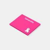  roze kawaii pony post-it® notes (Schuin)