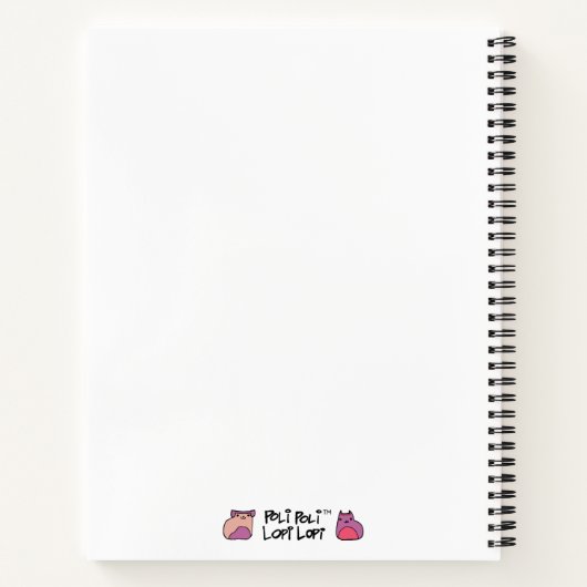 Roze Kawaii Woodlands Sprite en bloemen Naam Notitieboek (Achterkant)