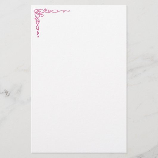 Roze Keltische wervelingen Briefpapier (Voorkant)