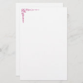 Roze Keltische wervelingen Briefpapier (Voorkant / Achterkant)
