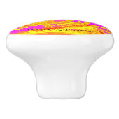 Roze keramische roedel knop (Zijkant)