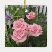 Roze keramische siersteen keramisch ornament (Voorkant)