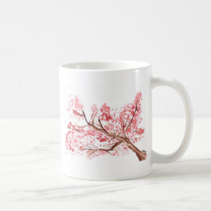 Roze kerry blossom bloemen waterverf Sakura Koffiemok