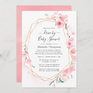 Roze kerry Blossom Geometric Drive by Shower Kaart