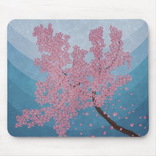 Roze kerry blossom spring illustratie muismat (Voorkant)