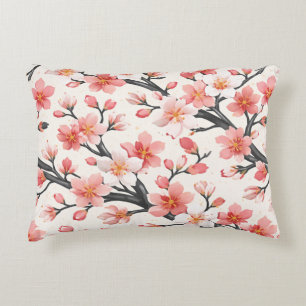 Roze kers elegante Sakura bloemige Aziatische lent Accent Kussen