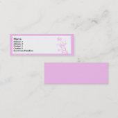 Roze kersbloesem mini visitekaartje (Voorkant / Achterkant)