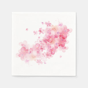 Roze kersbloesem servet