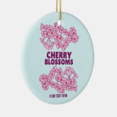 Roze kersbloesems keramisch ornament (Rechts)