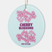 Roze kersbloesems keramisch ornament (Links)