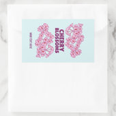 Roze kersbloesems rechthoekige sticker (Tas)