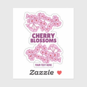 Roze kersbloesems sticker