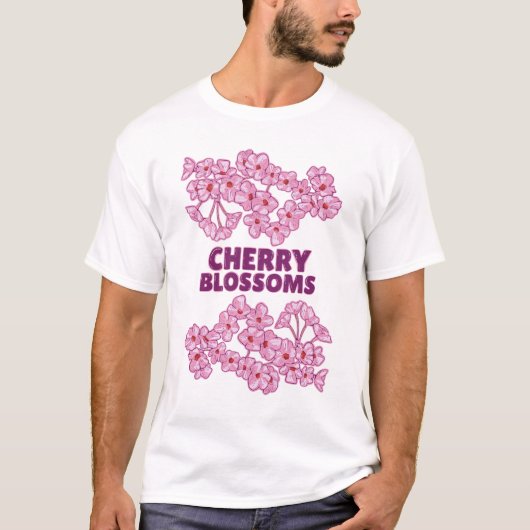 Roze kersbloesems t-shirt (Voorkant)