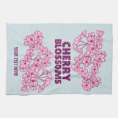 Roze kersbloesems theedoek (Horizontaal)