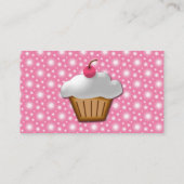  roze kersen cupcake bakkerij visitekaartje (Achterkant)