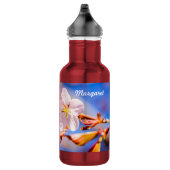 Roze Kersenbloesem Bloem Blauwe Lucht Waterfles (Rechts)