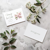 Roze kersenbloesem bloem verander de datum save the date