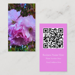 Roze Kersenbloesem Bloemen Visitekaartje