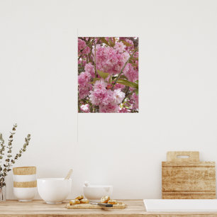 Roze Kersenbloesem Bloemstuk Poster
