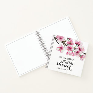 Roze Kersenbloesem Botanische Bruidsdouche Notitieboek